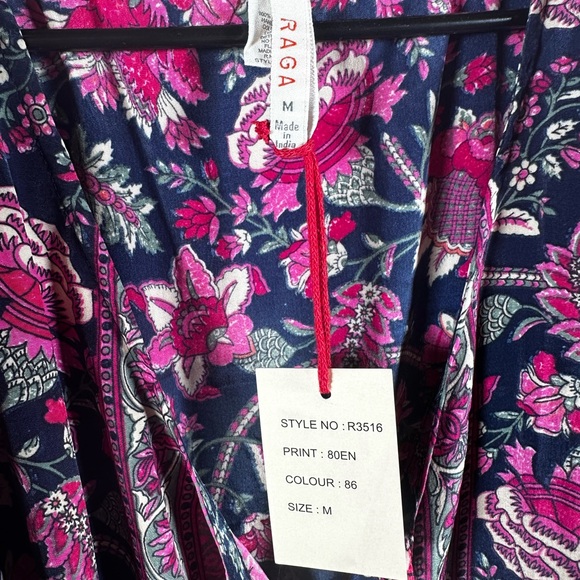 NWT Raga Women’s Cold Shoulder Floral Boho Romper with Tassels Size Medium - Picture 3 of 9